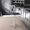 Armen Living Lola Contemporary 30" Bar Height Barstool in Brushed Stainless Steel Finish and Gray Faux Leather LCLLBABSGR30 - alternate 2